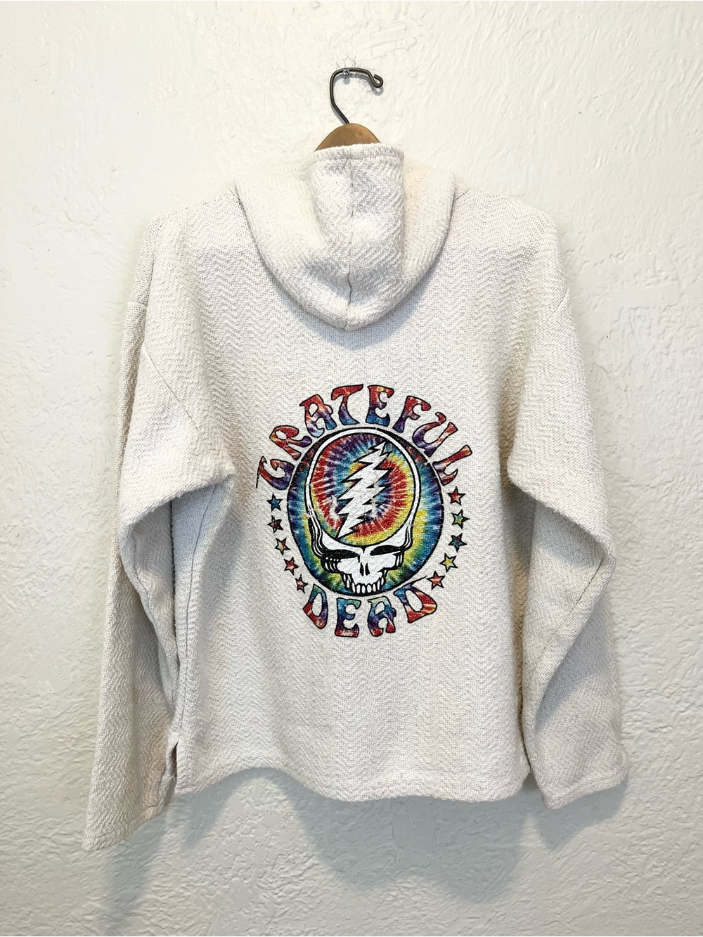 Grateful Dead Earth Ragz Baja Rug Hoodie Cream XL Extra Large